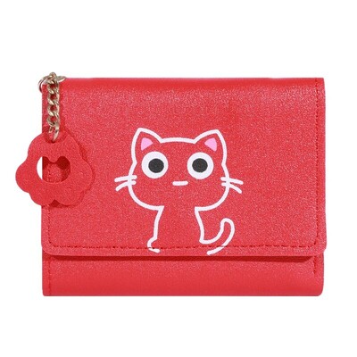 2023 Nou Portofel Mic Femeie Pisică Îndoire scurtă Student personalizat Mini Portofel de modă Portofel zero