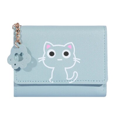 2023 Nou Portofel Mic Femeie Pisică Îndoire scurtă Student personalizat Mini Portofel de modă Portofel zero