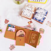 Crtani pu torbica Novčanik Divan mali medvjedić Novčanik za novčiće Jednostavna i prenosiva trostruka studentska mini vrećica za čestitke Rođendanski dar