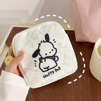 Sanrio Pochacco Аниме Фигурки Kawaii Girls Дамска превръзка Съхранение Bagchange pocket Cartoon Pattern Мини Портмоне за монети Преносимо Cos