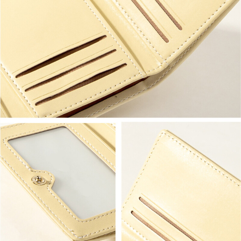 Cartoon Panda mündikott PU nahast klassikaline lühike kolme kokkupandav rahakott armas naiste rahakoti kaardihoidja, suure mahutavusega kaardikott