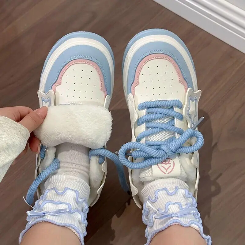 SHANPA Sweet Star tenisice Ženske ružičaste modne PU kožne niske sportske cipele s platformom Ženske ležerne cipele s platformom