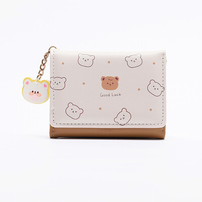 Cartoon Zero Wallet Портфейл Портфейл Сладък дамски портфейл Къс портфейл Преносима и модерна малка чанта за карти за момичета и студенти