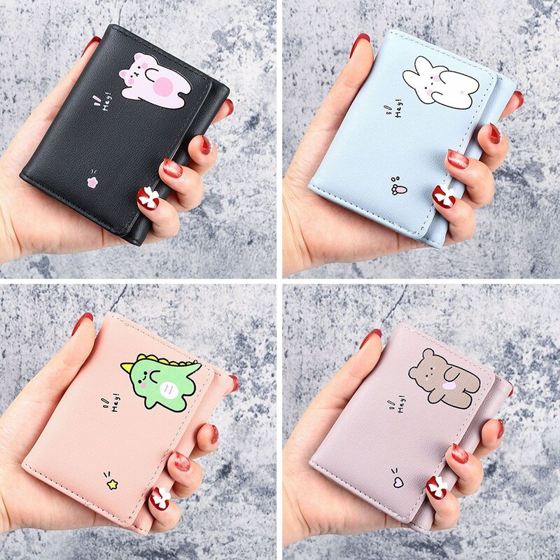 Žene Kawaii Životinje Kratki novčanik Torbice za novac Torbica Ženske male držače osobnih iskaznica Djevojke Ženske torbice za novčiće