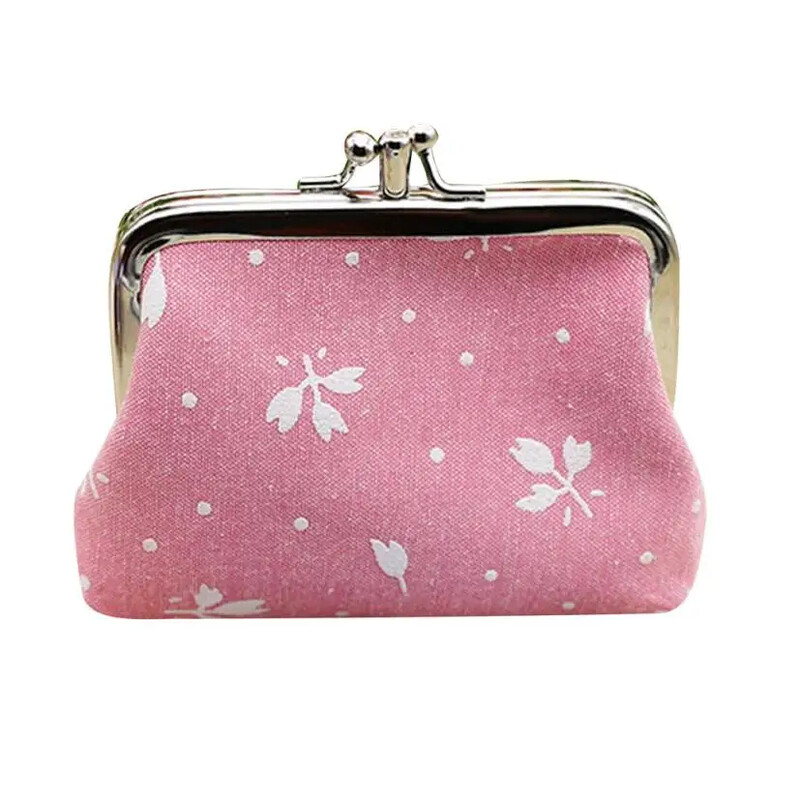 Poșete cu monede din pânză cu model de flori femei cadou cu fermoar portofele mici copii băieți drăguț mini posetă doamnă copii husă pentru copii