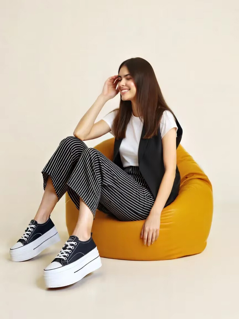 Fujin, piele naturală, vulcanizată, de 8 cm, vară, comodă, de primăvară, toamnă, cu platformă, vulcanizată, pentru femei, pantofi groși, pantofi mocasini