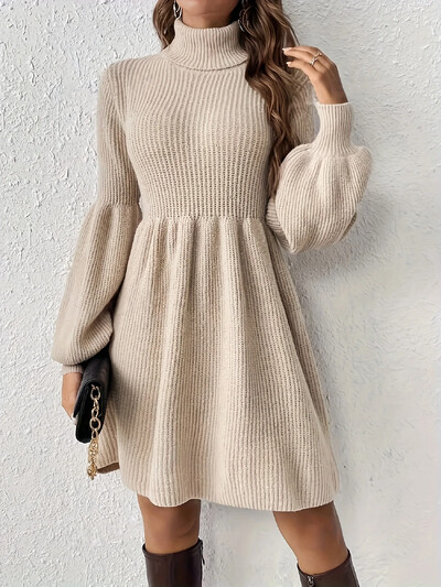 2024 New Fashion Casual Polo/Rochie pulover cu gât țestoasă, ușor de purtat, stil vestă fără mâneci, îmbrăcăminte pentru femei