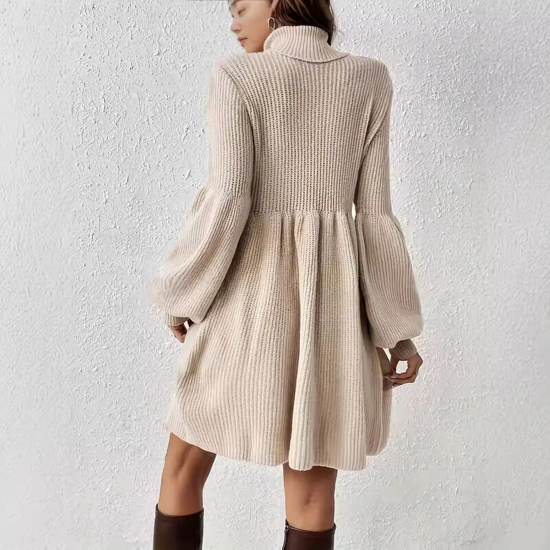 2024 New Fashion Casual Polo/Rochie pulover cu gât țestoasă, ușor de purtat, stil vestă fără mâneci, îmbrăcăminte pentru femei