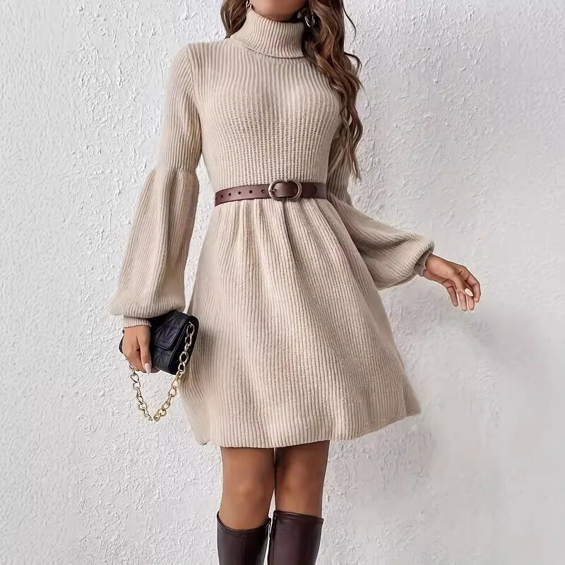 2024 New Fashion Casual Polo/Rochie pulover cu gât țestoasă, ușor de purtat, stil vestă fără mâneci, îmbrăcăminte pentru femei