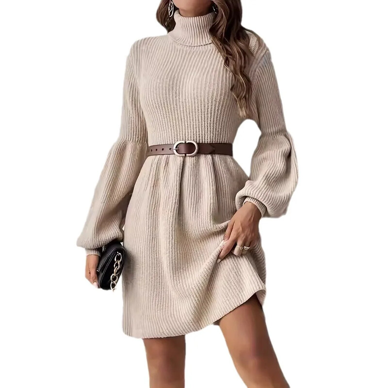 2024 New Fashion Casual Polo/Rochie pulover cu gât țestoasă, ușor de purtat, stil vestă fără mâneci, îmbrăcăminte pentru femei