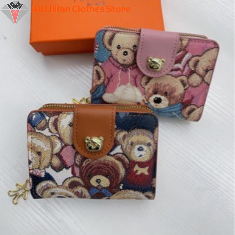 Modni slatki ženski novčanici u obliku malog medvjeda Trend Zero novčanik s patentnim zatvaračem Torbica s više kartica