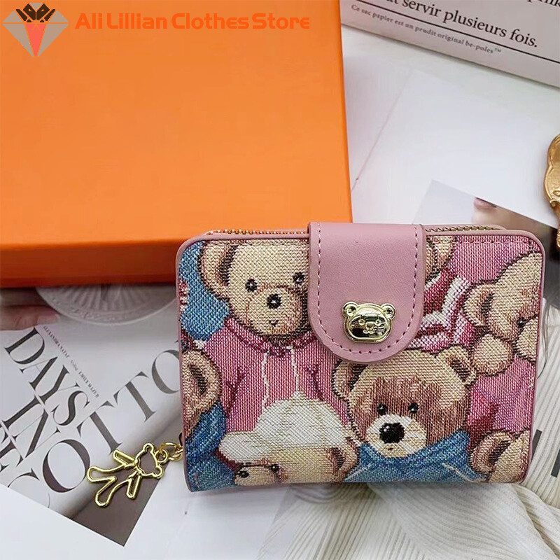 Modni slatki ženski novčanici u obliku malog medvjeda Trend Zero novčanik s patentnim zatvaračem Torbica s više kartica