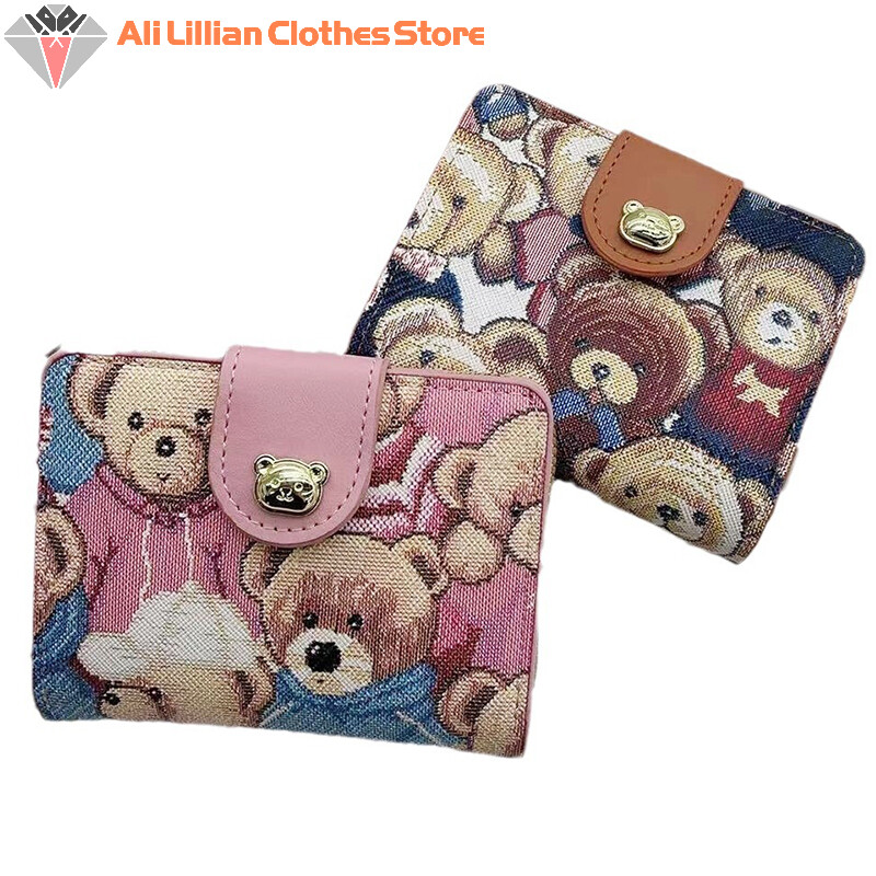 Modni slatki ženski novčanici u obliku malog medvjeda Trend Zero novčanik s patentnim zatvaračem Torbica s više kartica