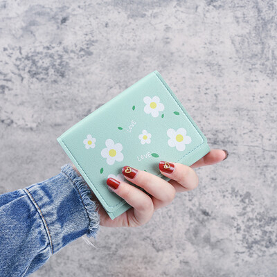Comerț exterior cu ridicata portofel nou imprimat femeie scurtă modă mic proaspăt zi versiunea coreeană a portofelului damă portofel.