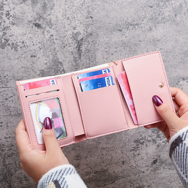 2024 nou Japonia și Coreea de Sud animale mici drăguțe fete portofel scurt, proaspăt, simplu, portofel mic pentru student