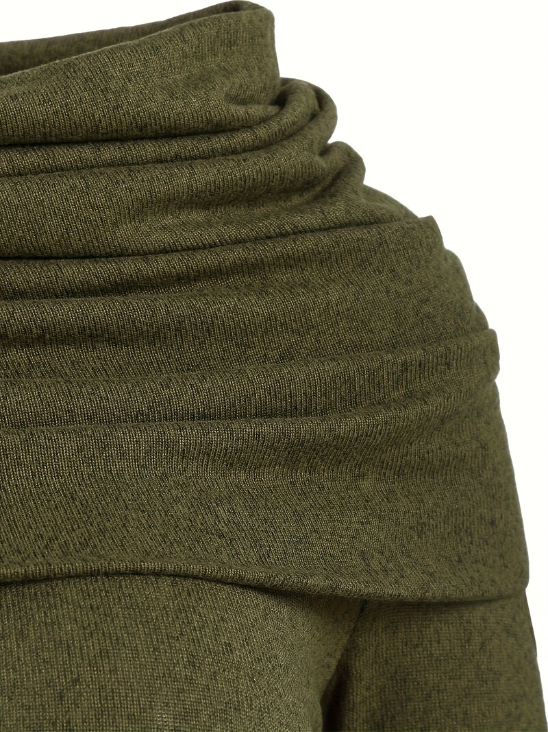 Rochie tricotată de culoare solidă, cu temperament pentru navetiști, pentru femei de modă europeană și americană