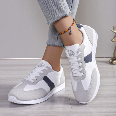 Vieglas ikdienas kedas sievietēm Modes, plakanie papēži, šņorējami pastaigu apavi sievietēm, ērtas, mīkstas zoles, sporta trenažieri