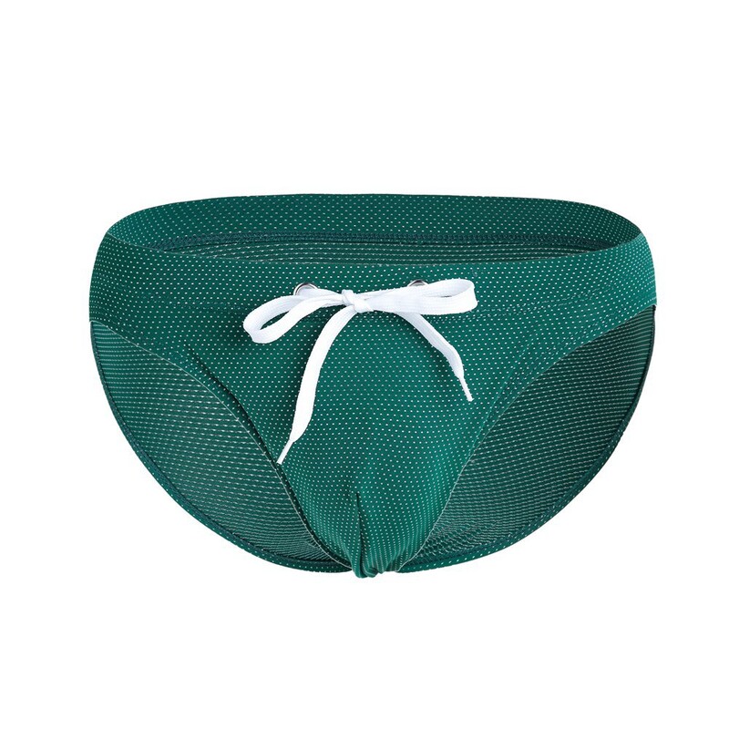 Costume de baie calde de primăvară pentru bărbați noi, europeni și americani, slip din nailon legat de plajă cu talie joasă