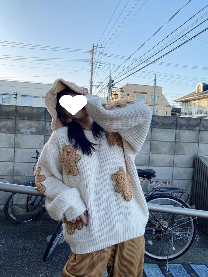 Novi simpatičan stil, opušten i umanjuje dob, razigrani pulover za mršavljenje za studentice, mekana pletena jakna od keksa