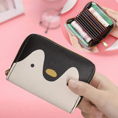 Novčanica sa slatkim uzorkom za žene Djevojke Novčanik s karticama PU kožni Studenti Džepna torbica s patentnim zatvaračem Torbica s ključevima iz crtanih filmova Držač kartica