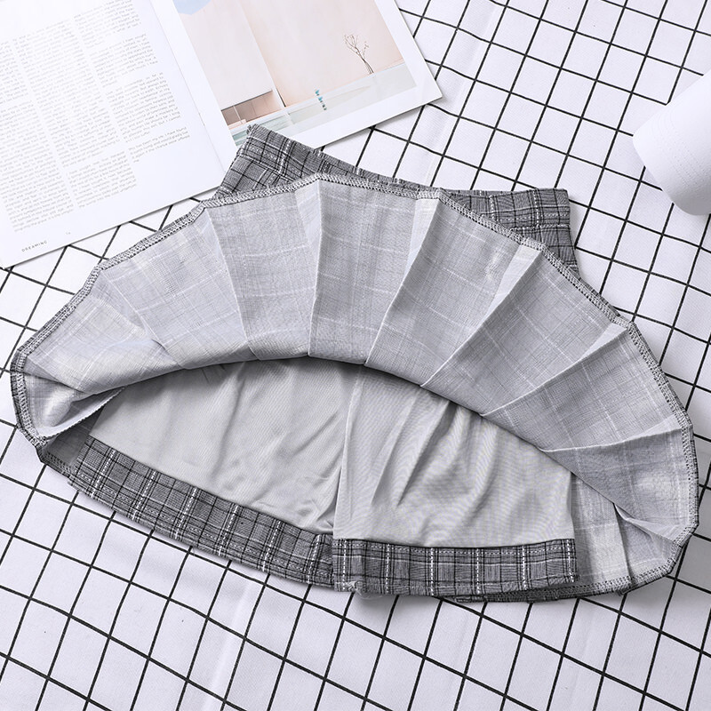 Fusta de vară pentru femei 2023 haine în stil coreean fete preppy chic și elegantă estetică femeie linie A mini fustă în carouri plisată