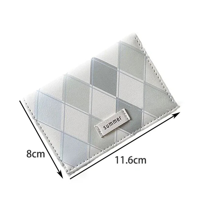 Drăguț portofel scurt pentru femei Poșetă pentru cărți PU fete studenți buzunar cu fermoar geantă pentru chei geanta de mână cu desene animate Suport carduri