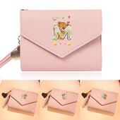 Ženski novčanik Clutch Modna kožna kratka stilska torbica Multi CaroSlot torbica za novčiće Torbica za blokiranje RFID-a Uzorak slatkog medvjeda