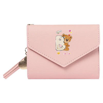 Ženski novčanik Clutch Modna kožna kratka stilska torbica Multi CaroSlot torbica za novčiće Torbica za blokiranje RFID-a Uzorak slatkog medvjeda