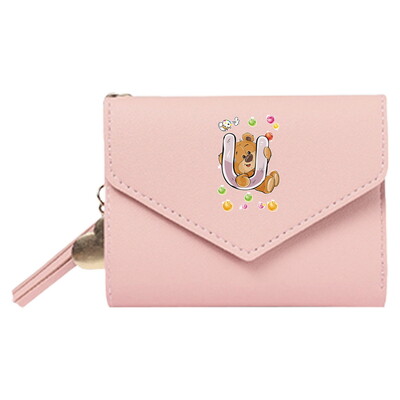 Ženski novčanik Clutch Modna kožna kratka stilska torbica Multi CaroSlot torbica za novčiće Torbica za blokiranje RFID-a Uzorak slatkog medvjeda