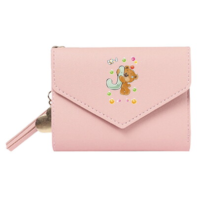 Ženski novčanik Clutch Modna kožna kratka stilska torbica Multi CaroSlot torbica za novčiće Torbica za blokiranje RFID-a Uzorak slatkog medvjeda