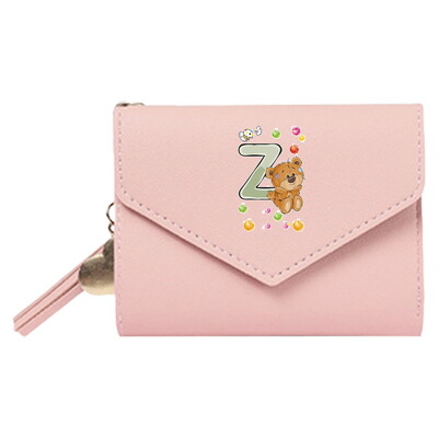 Ženski novčanik Clutch Modna kožna kratka stilska torbica Multi CaroSlot torbica za novčiće Torbica za blokiranje RFID-a Uzorak slatkog medvjeda