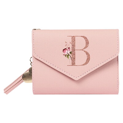 Portofel de damă clutch din piele la modă Poșetă stil scurtă multi CaroSlot cu monede Husă cu blocare RFID Model aur roz