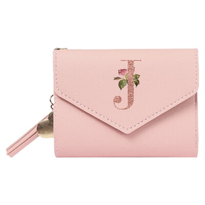 Portofel de damă clutch din piele la modă Poșetă stil scurtă multi CaroSlot cu monede Husă cu blocare RFID Model aur roz