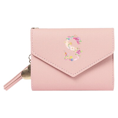 Torbica Ženska kratka mini novčanik Slatka torbica Roza RFID novčanik s uzorkom slova Slatki mali ženski visokokvalitetni PU kožni tanak jednostavan