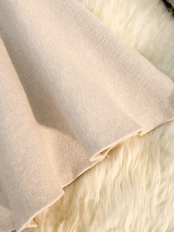 Syiwidii Fuste pentru femei tricotate cu volane Vintage Solid Casual Fuste cu talie elastică 2024 Fuste elegante pentru femei în linie A cu talie înaltă