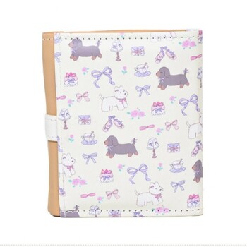 Сладки портфейли за жени Kawaii Dog Print Портмоне за монети Модни вложки от изкуствена кожа Красиви портмонета Къс портфейл за карти в корейски стил