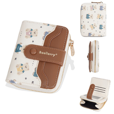 Baellerry Portofele noi de mare capacitate pentru femei, de înaltă calitate, cu fermoar, buzunar pentru monede, marcă, portofele pentru femei, suport pentru carduri, portofel drăguț pentru fete