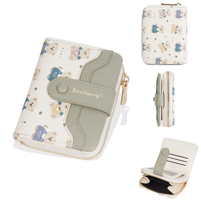 Baellerry Portofele noi de mare capacitate pentru femei, de înaltă calitate, cu fermoar, buzunar pentru monede, marcă, portofele pentru femei, suport pentru carduri, portofel drăguț pentru fete