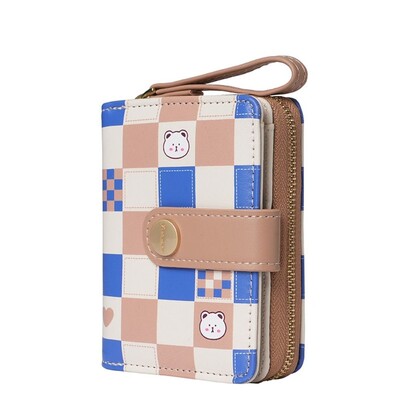 Novi slatki medo Ženski novčanik Kratki studentski držač iskaznice Zip kopča Novčanik Djevojka Kratka torbica za novčiće Torba za kartice s više utora Torbica za novac