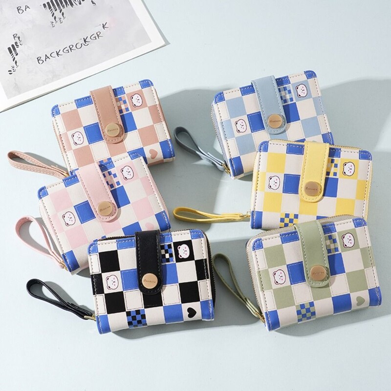 Novi slatki medo Ženski novčanik Kratki studentski držač iskaznice Zip kopča Novčanik Djevojka Kratka torbica za novčiće Torba za kartice s više utora Torbica za novac
