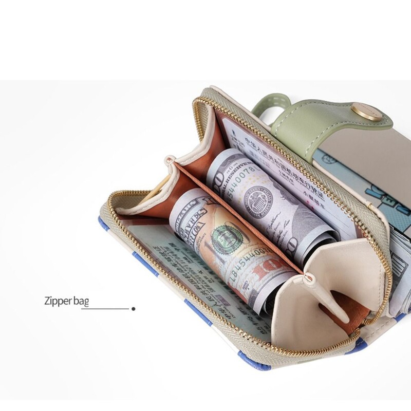 Novi slatki medo Ženski novčanik Kratki studentski držač iskaznice Zip kopča Novčanik Djevojka Kratka torbica za novčiće Torba za kartice s više utora Torbica za novac