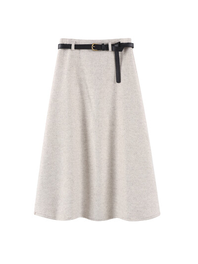 seoulish vintage deblje vunene suknje za žene 2024 jesen zima nove jednobojne ležerne ženske suknje visokog struka A kroja