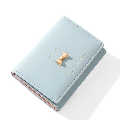 Slatki medvjed, kratki novčanik za žene, modni trostruki novčanici od PU kože, torbica za novčiće, ženski prijenosni držač kartica, torbica za novac