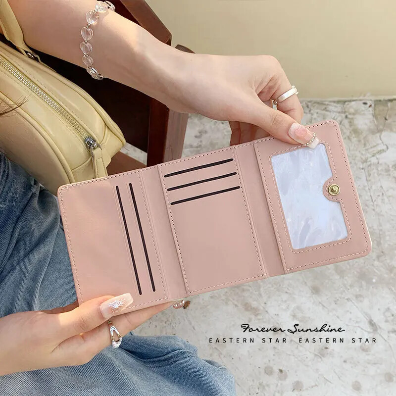 Jednodijelni slatki korejski modni torbice s mašnom Novčanik za studentice Slatka jednostavna mašna s osobnom iskaznicom Torbice za novčiće Ženski putni novčanik