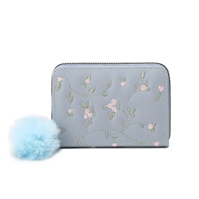 Uus tikitud rahakott naistele naiste mündikotid juuksekuuli tups PU nahast tõmblukk krediitkaardihoidja sidur rahakoti tasku