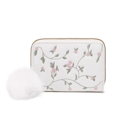 Uus tikitud rahakott naistele naiste mündikotid juuksekuuli tups PU nahast tõmblukk krediitkaardihoidja sidur rahakoti tasku