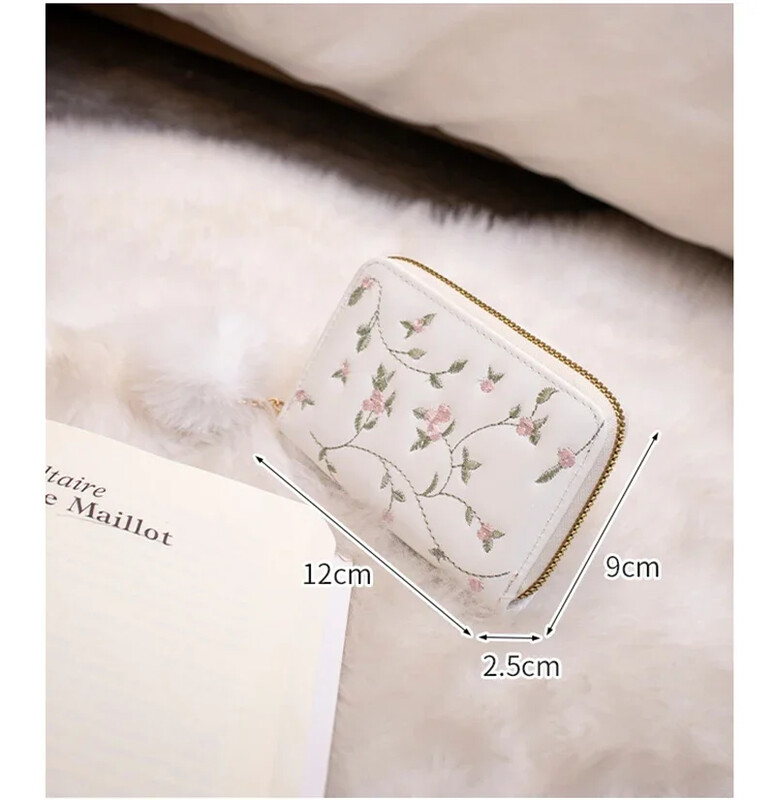 Uus tikitud rahakott naistele naiste mündikotid juuksekuuli tups PU nahast tõmblukk krediitkaardihoidja sidur rahakoti tasku