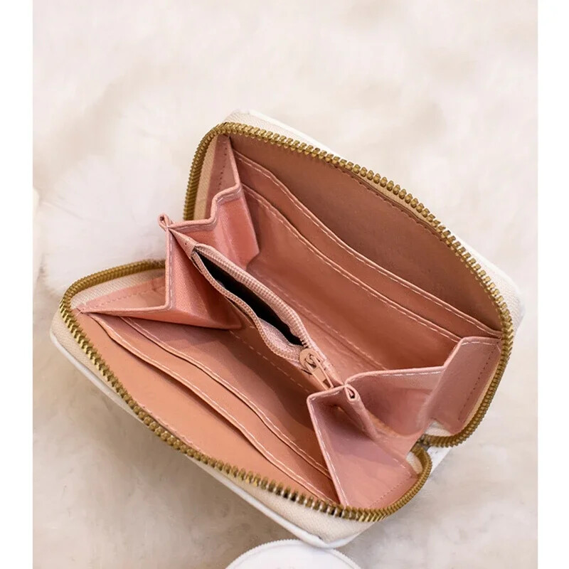 Uus tikitud rahakott naistele naiste mündikotid juuksekuuli tups PU nahast tõmblukk krediitkaardihoidja sidur rahakoti tasku