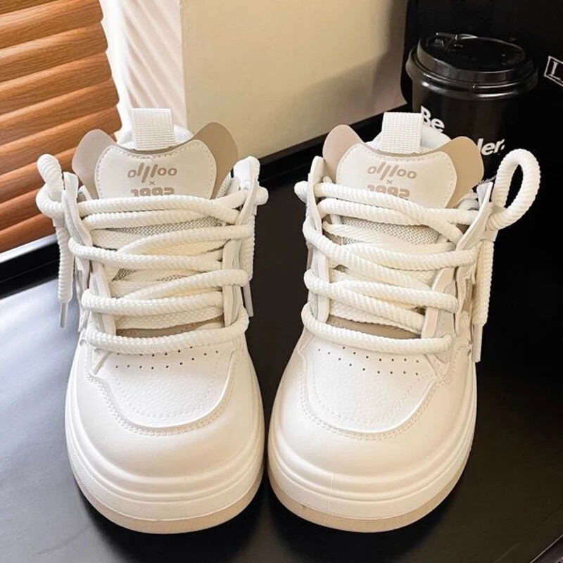 Pantofi cu platformă pentru femei, cu design cu stea, pantofi versatili, cu șireturi, pantofi pentru exterior, pentru alergare, tenis, pantofi sport pentru femei 35-40