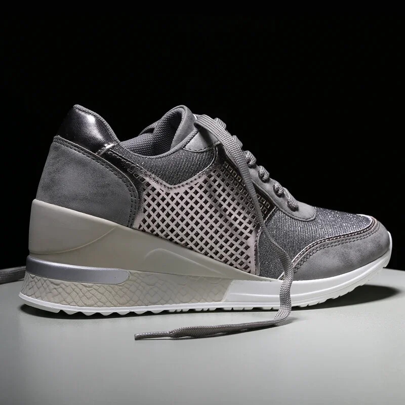 Pantofi vulcanizați pentru femei care măresc înălțimea Pantofi de mers ușor respirabili Pantofi cu platformă pentru femei Pantofi cu pană lucrați manual